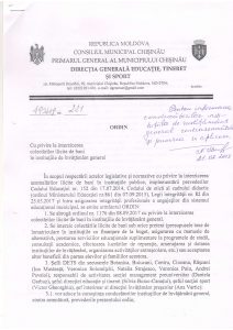 Cu privire la interzicerea colectărilor ilicite de bani în instituțiile de învățământ general