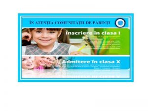 În atenția comunității de părinți!