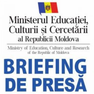Anunț cu privire la organizarea unui briefing de presă a ministrului Igor Șarov referitor la aprobarea „Reglementărilor speciale privind organizarea anului de studii 2020-2021, în contextul epidemiologic de COVID-19, pentru instituțiile de învățământ”