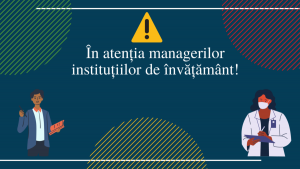 În atenția directorilor instituțiilor de învățământ general