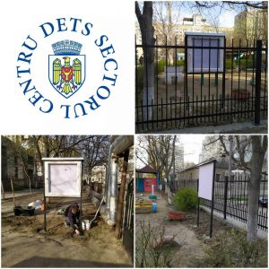 Montarea panourilor informative în instituțiile de educație timpurie din subordinea DETS sectorul Centru