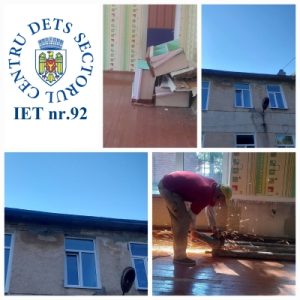 În IET nr. 92 au demarat lucrările de reparație a unei săli de grupă și reparația parțială a acoperișului