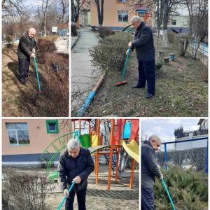 În Grădinița nr. 167 se lucrează intensiv pentru a avea un teritoriu mereu curat și îngrijit
