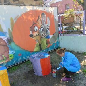 Culoare, muncă și efort comun pentru amenajarea teritoriului instituției de educație timpurie nr. 23!