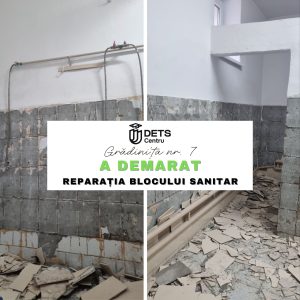 În Grădinița nr. 7 se repară încă un bloc sanitar