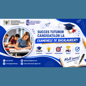 Succes tuturor candidaților la examenele de bacalaureat!