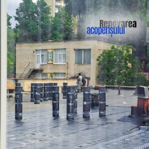 În această perioadă, la Grădinița nr. 174 din sectorul Centru sunt efectuate lucrări de renovare a unei porțiuni a acoperișului