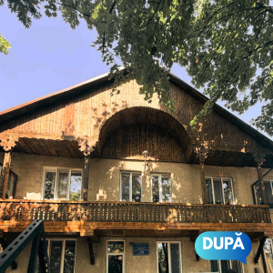 Fațada clădirii a fost reabilitată la IET nr. 55 din sectorul Centru