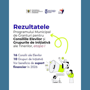 Rezultatele Programului Municipal de Granturi pentru Consiliile Elevilor și Grupurile de Inițiativă ale Tinerilor, etapa I