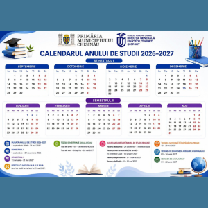 Primăria municipiului Chișinău, prin Direcția Generală Educație, Tineret și Sport, aduce la cunoștință că astăzi, 1 septembrie 2026, a început anul de studii 2026–2027